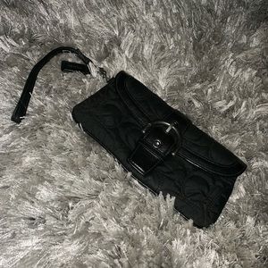 Quilted Coach wristlet